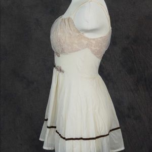Vintage 1950s Tan and Brown Babydoll Nightgown